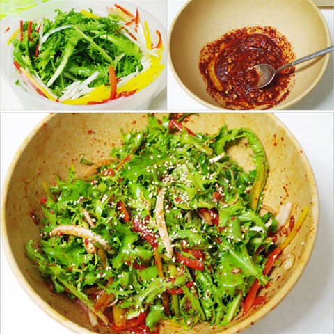 Cách làm Salat rau diếp trộn cay