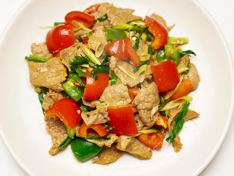 nầm bò ta xào rau củ